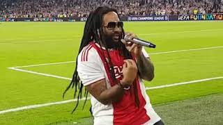 Bob Marley’s son singing ‘Three Little Birds’ with Ajax fans [upl. by Anesuza]