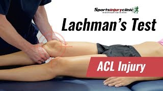 Lachmans Test  ACL Injury [upl. by Philoo939]