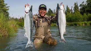 Salmon Fishing Alaska’s Famous Kenai River CATCH CLEAN COOK [upl. by Boutis]