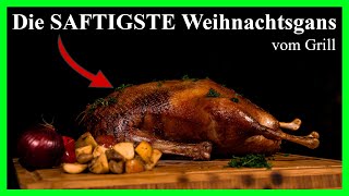 Weihnachtsgans vom Gasgrill Festtags Gänsebraten grillen [upl. by Erick]