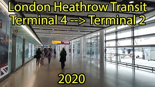 Heathrow Terminal 4 Transit to Terminal 2  2020 [upl. by Heller287]