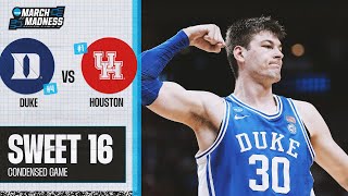 Duke vs Houston  Sweet 16 NCAA tournament extended highlights [upl. by Schiffman]