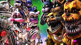 SFM FNaF Nightmare VR vs Sister Location [upl. by Llerreg]