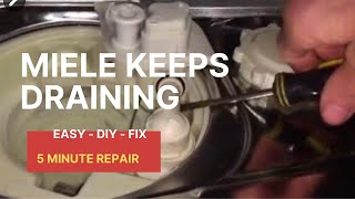 🌎 Miele Dishwasher  DRAIN WON’T STOP FIXED 😃 [upl. by Bradley614]