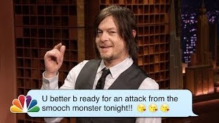 Norman Reedus Daryl from The Walking Dead Reads Romantic Texts ­Messages [upl. by Geanine]