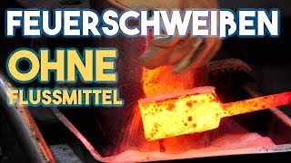 Damast schmieden ohne Borax Anleitung Tutorial [upl. by Yehus]