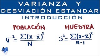 Varianza y desviación estándar  Introducción [upl. by Kanter]