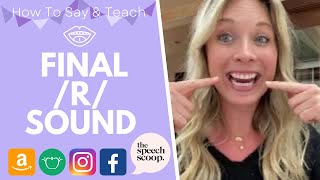 HOW TO SAY THE “ER” SOUND Vocalic R Final R OR AIR OR EAR AR Sounds At Home The Speech Scoop [upl. by Aridatha]