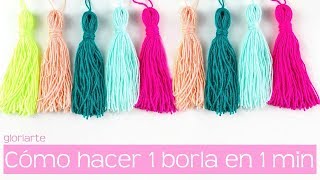 Cómo hacer borlas o flequillos en 1 minuto How to make tassels in 1 minute [upl. by Kolk]