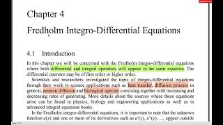 Fredholm Integro Differential Equations by DCM [upl. by Collins]