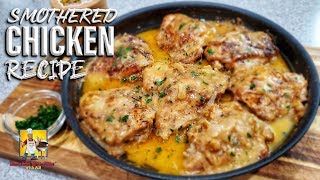 Smothered Chicken and Gravy Recipe  Comfort Food [upl. by Jeramie]