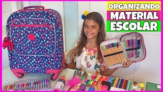 ORGANIZANDO MEU MATERIAL ESCOLAR 2018  ARRUMANDO MOCHILA ESTOJO E CADERNOS PARA VOLTA ÀS AULAS [upl. by Cordey334]