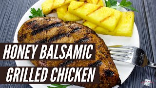 Easy Honey Balsamic Grilled Chicken Recipe  Summer Grilled Chicken Breast  Just A Pinch [upl. by Meijer]