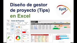 Diseño de gestor de proyecto Tips en Excel [upl. by Yelyac861]