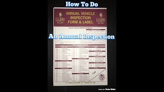 How To Do An Annual Inspection [upl. by Suirtemid]