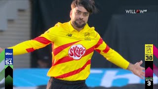 Rashid Khan 3 wickets vs London Spirit20th Match  Birmingham Phoenix vs Northern Superchargers [upl. by Naaman265]