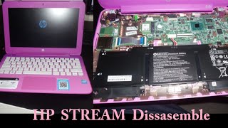 HP STREAM Dissasemble Take Apart Laptop 11 13 14 X360 Pro G3 G2 Remove Replace Battery WiFi Keyboard [upl. by Grane]