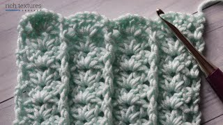 Post and Shell Stitch  How to Crochet [upl. by Nimra152]