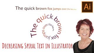 Illustrator  Decreasing Spiral Text [upl. by Loos]