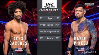 ALEX CACERES VS DANIEL PINEDA FULL FIGHT UFC VEGAS 74 [upl. by Consalve963]