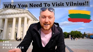 Exploring Vilnius Lithuania  Traditional Lithuanian FOOD TOUR [upl. by Lilias]