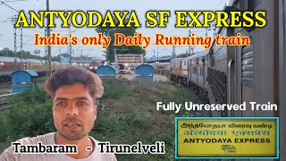 🚂ANTYODAYA SF EXPRESS TRAVEL VLOG Tambaram to Tirunelveli Unreserved journey [upl. by Nasho]