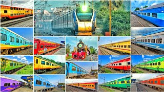 All Types Trains of Indian railways 2020 VANDE BHARAT GATIMAN TEJAS RAJDHANI SHATABDI UDAY [upl. by Ahsinev911]