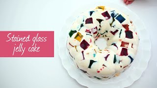 Stained glass jelly cake  Video recipe [upl. by Waal]