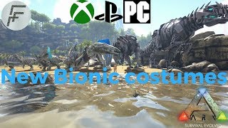 How to Spawn all Bionic CostumesSkins  ARK Survival Evolved [upl. by Llerrut]