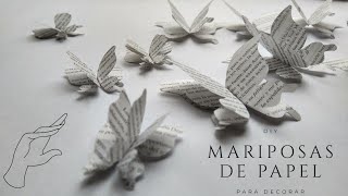 DIY Mariposas decorativas de papel [upl. by Eudoxia]