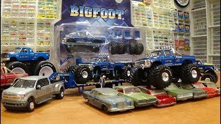 Greenlight Big Foot 1 Monster Truck with Gooseneck Trailer  REVIEW [upl. by Iams791]