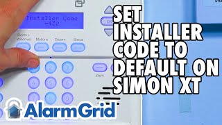 Interlogix Simon XT Setting Installer Code to Default [upl. by Wilona]