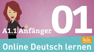 Online Deutsch lernen  A11 Anfänger  sich vorstellen  das Alphabet  die Zahlen  Aussprache [upl. by Chafee]