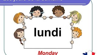 French Lesson 5  DAYS OF THE WEEK in French Jours de la semaine français Dias de la semana francés [upl. by Hertzog]