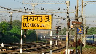 Arriving Lucknow Junction  Spotting Lucknow Mail [upl. by Anelahs]