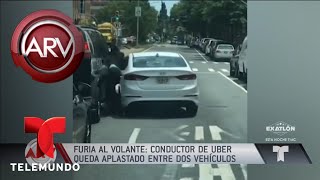 Fuertes imágenes de violenta pelea entre dos conductores  Al Rojo Vivo  Telemundo [upl. by Sillad818]