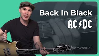 Back In Black Guitar Lesson  ACDC [upl. by Ayahc]