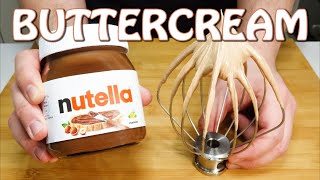 How to make Nutella Frosting 5 Minute Buttercream Recipe [upl. by Bluma]