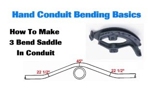 Conduit Bending Basics 3 Bend Saddle [upl. by Sirah]