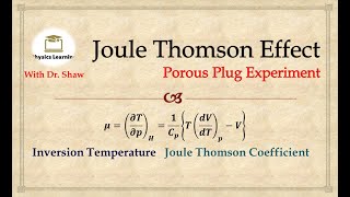 Joule Thomson Effect  Inversion Temperature  Explained  JT Coefficient  Lecture 13 [upl. by Adnoraj290]