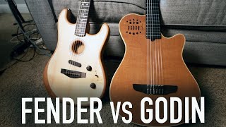 Fender Acoustasonic VS Godin Grand Concert Guitar Shootout [upl. by Yliah2]