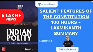 L4 Salient Features of The Constitution  100Hour  Laxmikanth Summary  UPSC CSEIAS 2020 [upl. by Laux]