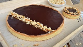 Tarte Caramel Cacahuètes et chocolat [upl. by Pudens]