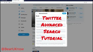 Twitter advanced search tutorial [upl. by Haimorej]