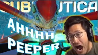 MARKIPLIER Reacts To ALL LEVIATHANS in Subnautica [upl. by Epoh]