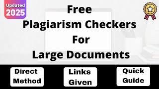 Free Plagiarism Checker Without Short Words Limit [upl. by Ezarras]