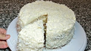 EASY COCONUT CAKE RECIPE  How To Make Coconut Cake [upl. by Nim155]