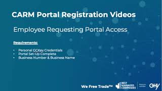 Employee Requesting CARM Client Portal CCP Access [upl. by Ticknor]