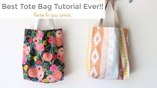 The Perfect Tote Bag Tutorial  Learn to Sew Series [upl. by Kim]