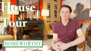 HOUSE TOUR  Inside a Luxurious Paris Apartment Full of Color [upl. by Rratsal]